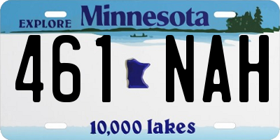 MN license plate 461NAH