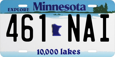 MN license plate 461NAI
