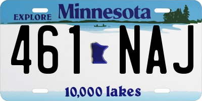 MN license plate 461NAJ