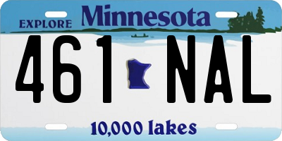 MN license plate 461NAL