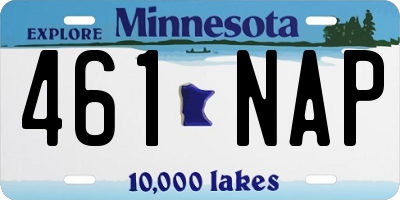 MN license plate 461NAP