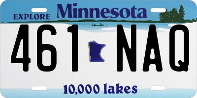 MN license plate 461NAQ