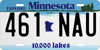 MN license plate 461NAU