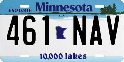 MN license plate 461NAV