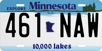 MN license plate 461NAW