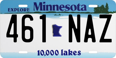 MN license plate 461NAZ