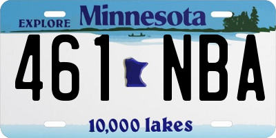 MN license plate 461NBA