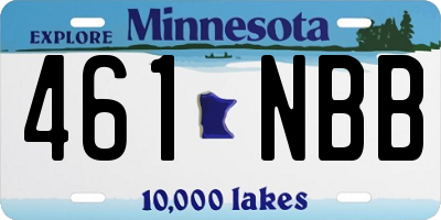 MN license plate 461NBB