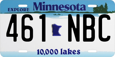 MN license plate 461NBC