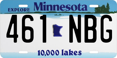 MN license plate 461NBG