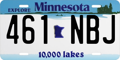 MN license plate 461NBJ