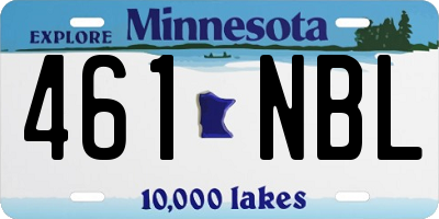 MN license plate 461NBL