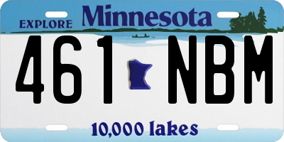 MN license plate 461NBM