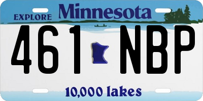 MN license plate 461NBP