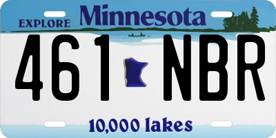 MN license plate 461NBR