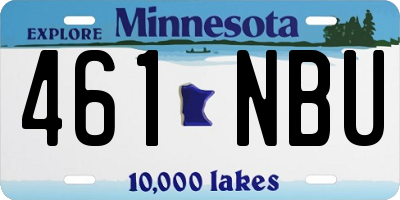 MN license plate 461NBU