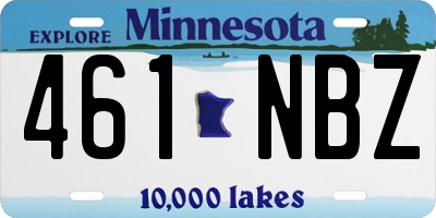 MN license plate 461NBZ