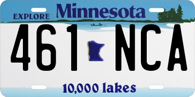 MN license plate 461NCA