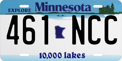 MN license plate 461NCC