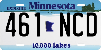 MN license plate 461NCD