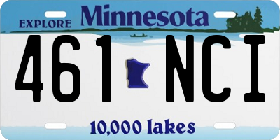 MN license plate 461NCI