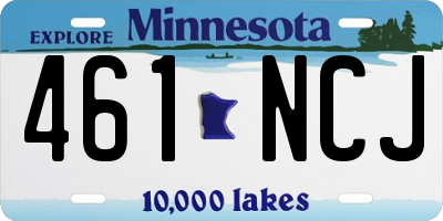MN license plate 461NCJ