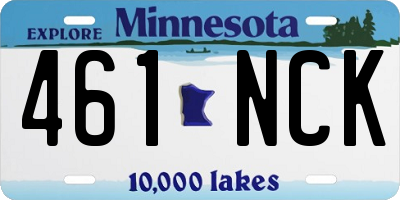 MN license plate 461NCK