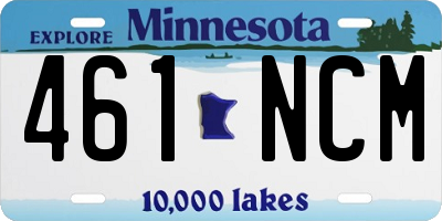 MN license plate 461NCM