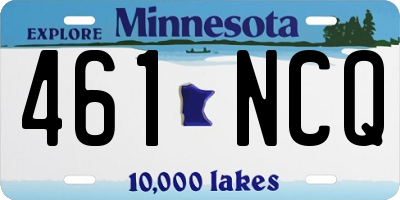 MN license plate 461NCQ