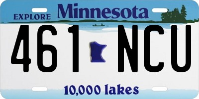 MN license plate 461NCU