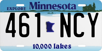 MN license plate 461NCY