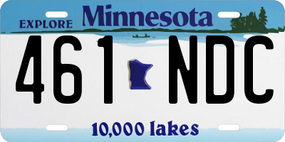 MN license plate 461NDC