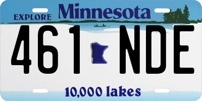 MN license plate 461NDE