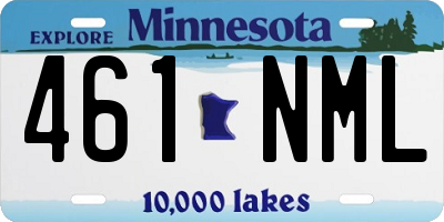 MN license plate 461NML