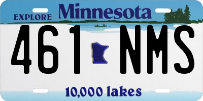 MN license plate 461NMS