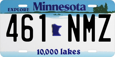 MN license plate 461NMZ