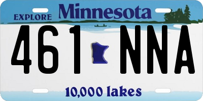 MN license plate 461NNA