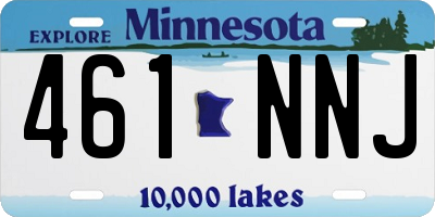 MN license plate 461NNJ