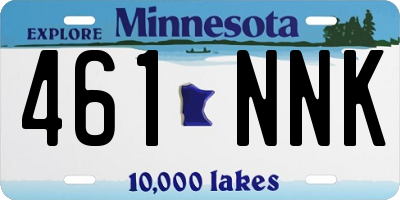 MN license plate 461NNK