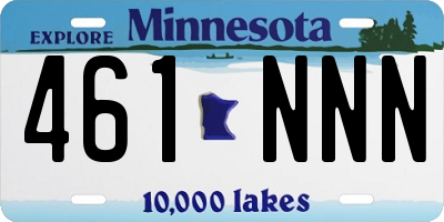 MN license plate 461NNN