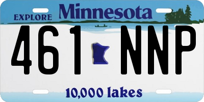 MN license plate 461NNP