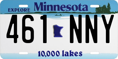 MN license plate 461NNY