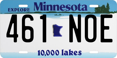 MN license plate 461NOE