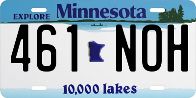 MN license plate 461NOH