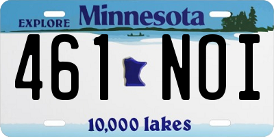 MN license plate 461NOI