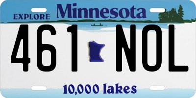 MN license plate 461NOL