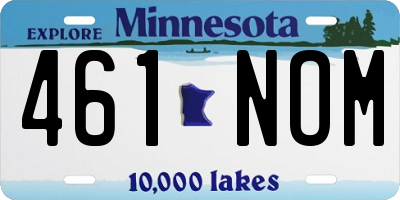 MN license plate 461NOM