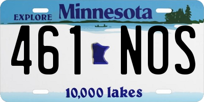 MN license plate 461NOS