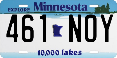 MN license plate 461NOY