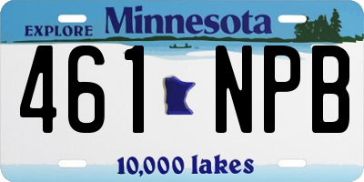 MN license plate 461NPB